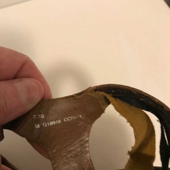 Korks by Kork Ease Brown Leather Platform Sandals size 7 - Picture 6 of 16